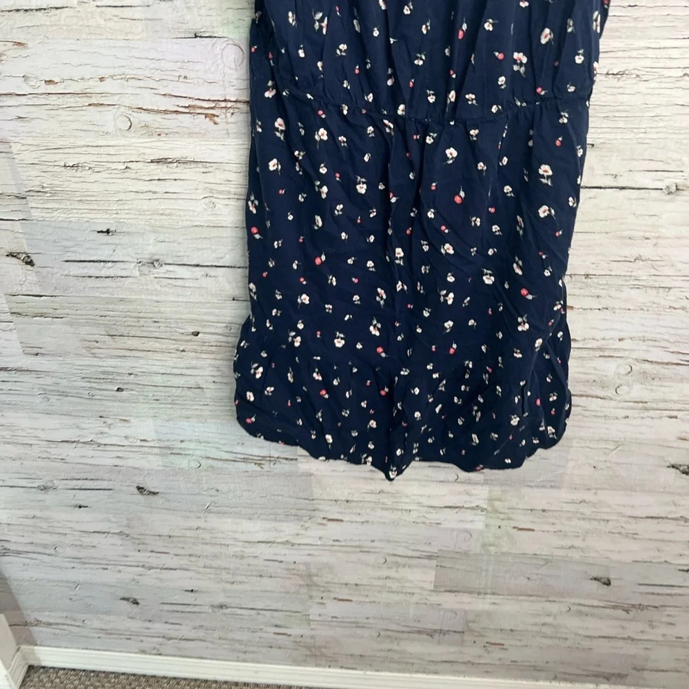 Banana republic blue floral dress size large petite - Picture 4 of 8